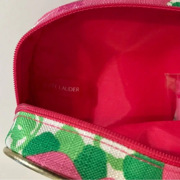 ❌SOLD❌Lilly Pulitzer For Estée Lauder Pink Floral Make Up Bag-Travel Case NEW - Picture 11 of 11